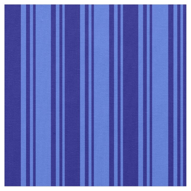 Royal Blue & Blue Colored Lines Stoff (Nahaufnahme)