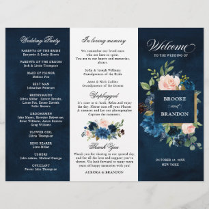 Royal Blue Blush Pink Floral Dreiländerprogramm de