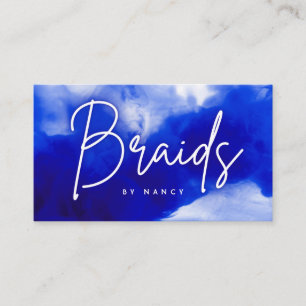 Royal Blue Braids Fumée et Carte de visite de néon