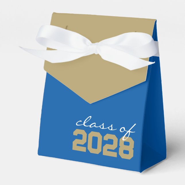 Royal Blue & Bronze Gold Abschluss Fevor Boxes Geschenkschachtel (Vorderseite)