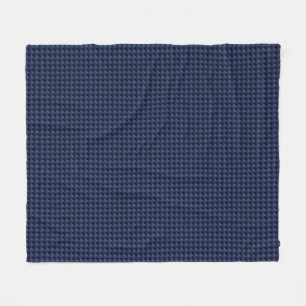 Royal Blue Carbon Fiber Style Weave Print Fleecedecke