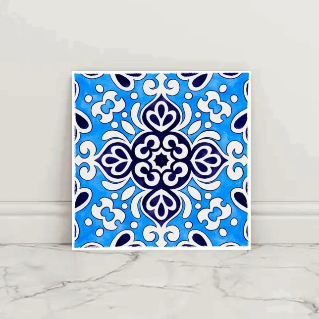 Royal Blue Ceramic Classic Geometric Mosaic  Fliese (Von Creator hochgeladen)
