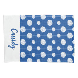 Royal Blue Cheerleader Pom Pom Pattern Kissenbezug