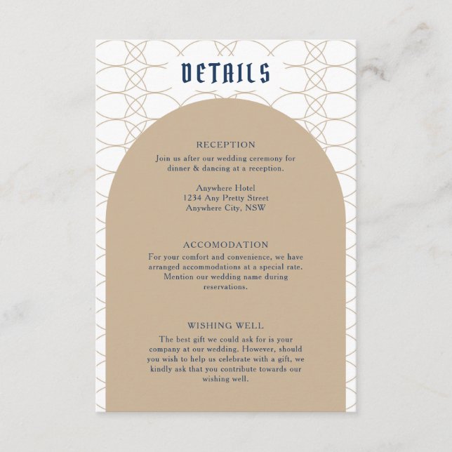 Royal Blue Classic Retro Details Carte de boîtier (Devant)