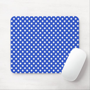 Royal Blue Combination Polka Dots by STaylor Mousepad