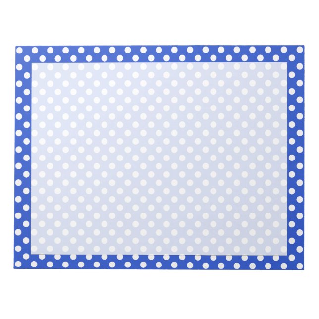 Royal Blue Combination Polka Dots by STaylor Notizblock (Vorderseite)