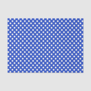 Royal Blue Combination Polka Dots by STaylor Seidenpapier