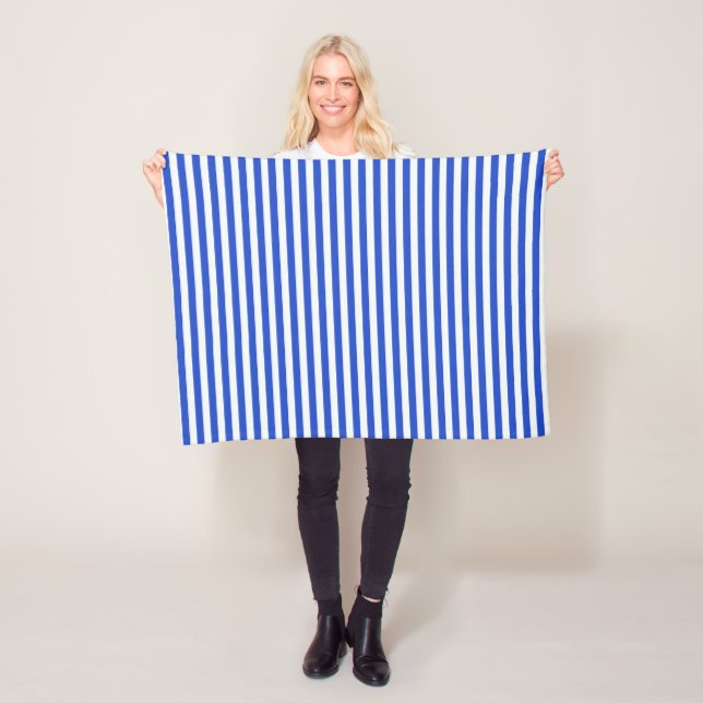 Royal Blue Combination Stripes by Shirley Taylor Fleecedecke (Beispiel)