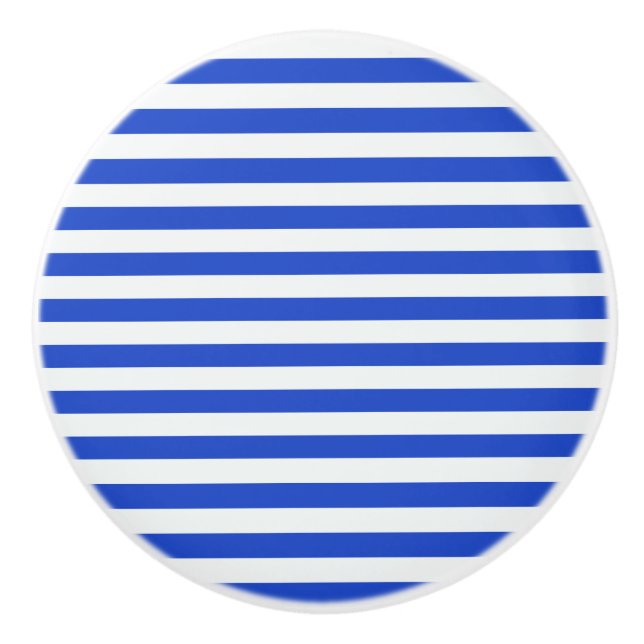 Royal Blue Combination Stripes by Shirley Taylor Keramikknauf (Vorderseite)