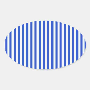 Royal Blue Combination Stripes by Shirley Taylor Ovaler Aufkleber