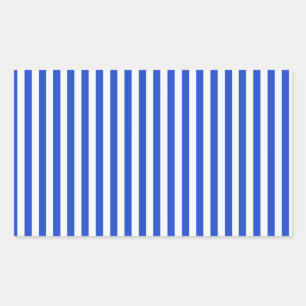 Royal Blue Combination Stripes by Shirley Taylor Rechteckiger Aufkleber