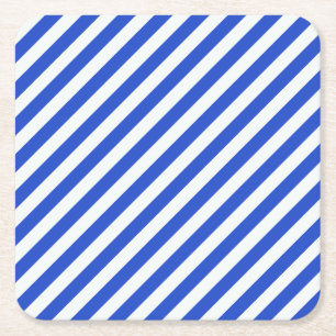 Royal Blue Combination Stripes by Shirley Taylor Rechteckiger Pappuntersetzer