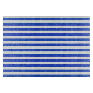 Royal Blue Combination Stripes by Shirley Taylor Schneidebrett