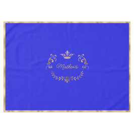 Royal Blue Crown Wappen Personalisiert Tablecloth Tischdecke