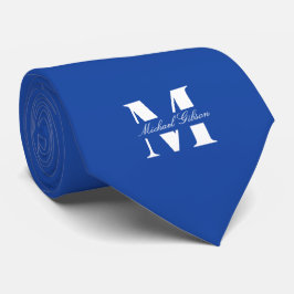 Royal Blue | Custom Monogram Wedding Groomsmen  Krawatte