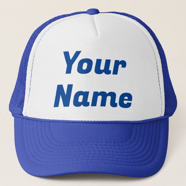 Royal Blue CUSTOMIZABLE Truckerkappe (Vorderseite)