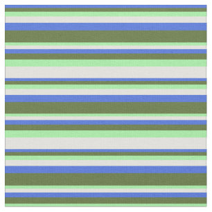 Royal Blue, Dark Olive Green, Green & Light Yellow Stoff