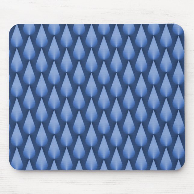 Royal Blue Dazzling Raindrops Mousepad (Vorne)