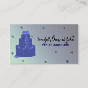 Royal Blue Designer Cake Visitenkarte