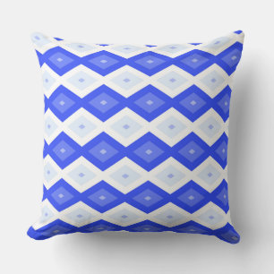 Royal blue diamond pattern kissen