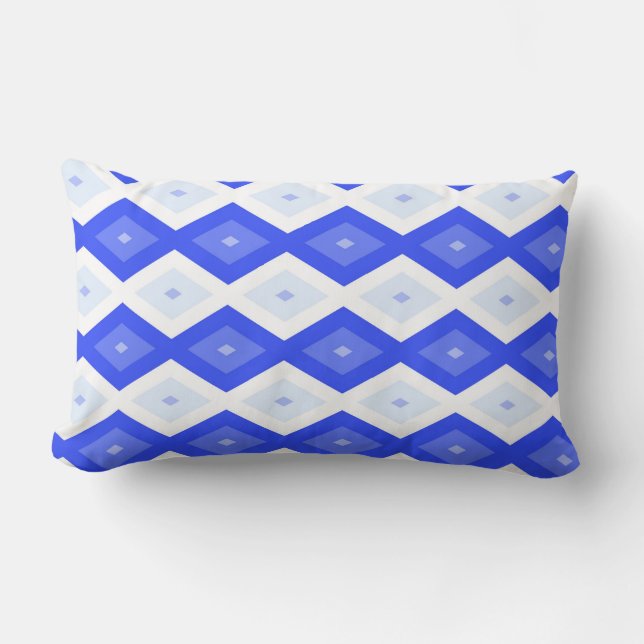 Royal blue diamond pattern lendenkissen (Vorderseite)
