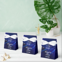 Royal Blue Diamonds/Hearts Gastgeschenk Hochzeit B Geschenkschachtel