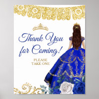 Royal Blue Dress Floral Quinceañera Vielen Dank