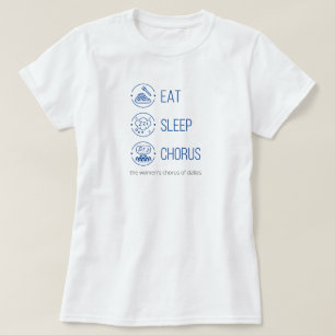 Royal Blue Eat. Schlafen. Chor. T-Shirt