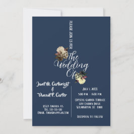Royal Blue Elegante Hochzeitseinladung Einladung