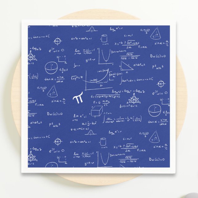 Royal Blue Equations Graphics Abschluss Napkins Serviette (Von Creator hochgeladen)