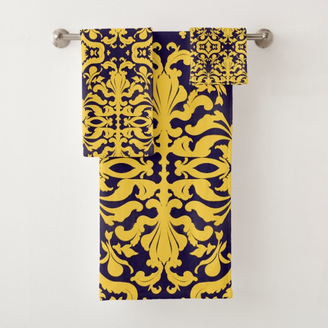 Royal Blue et Gold Damask (En situation)