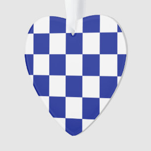 Royal Blue et White À damiers Motif
