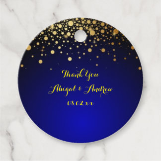 Royal Blue Favor Tags Geschenkanhänger
