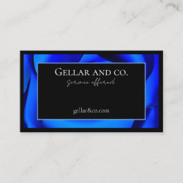 Royal Blue Floral Accent Business Card Visitenkarte