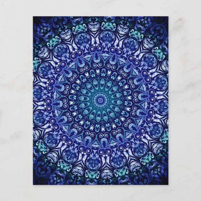 Royal Blue Floral Damask (Vorderseite)