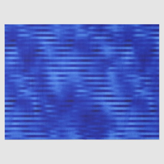 Royal Blue Foil Striping Hanukkah Seidenpapier (Vorderseite)