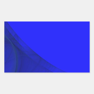 Royal Blue Fraktal Background Rectangle Aufkleber