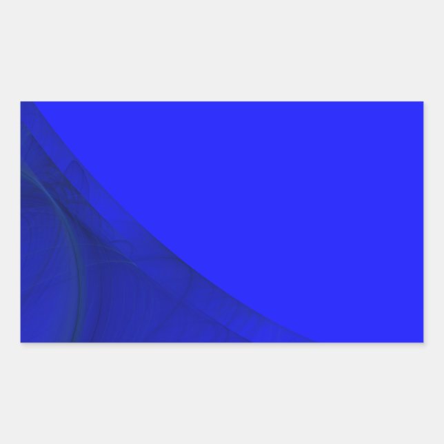 Royal Blue Fraktal Background Rectangle Aufkleber (Vorderseite)