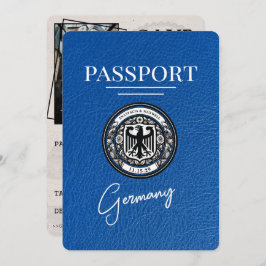 Royal Blue Germany Passport Save the Date