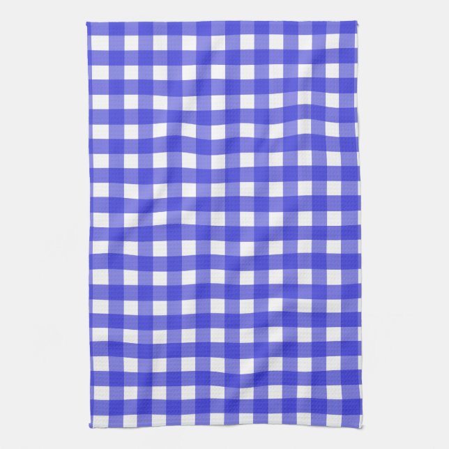 Royal Blue Gingham Geschirrtuch (Vertikal)