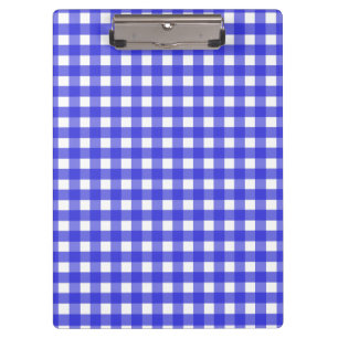 Royal Blue Gingham Klemmbrett