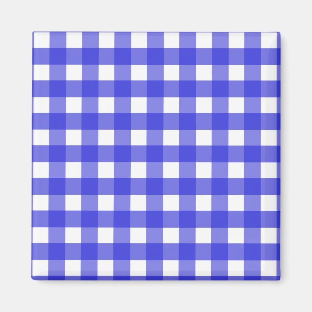 Royal Blue Gingham Magnet (Vorne)