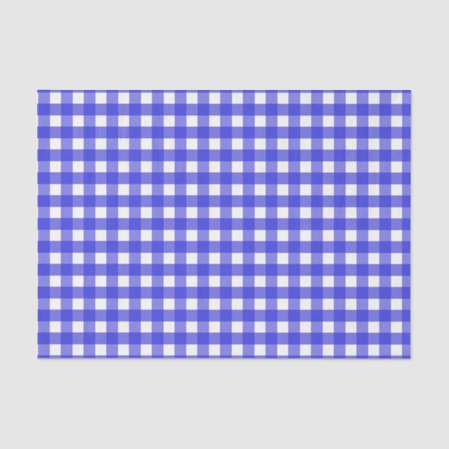 Royal Blue Gingham Seidenpapier (Vorderseite)