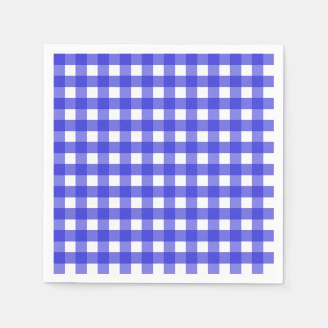 Royal Blue Gingham Serviette (Vorderseite)