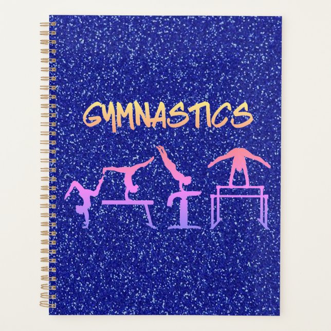 Royal Blue Glitzer Gymnastik Planer (Vorderseite)