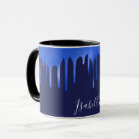 Royal Blue Glitzer Tropfen der Marine Namensschild