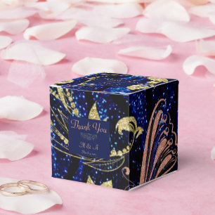 Royal Blue Gold Butterfly Gastgeschenk Hochzeit Bo Geschenkschachtel