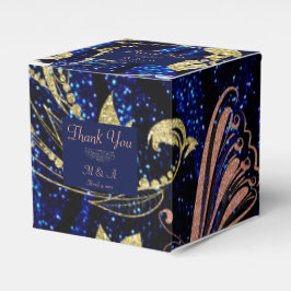Royal Blue Gold Butterfly Gastgeschenk Hochzeit Bo Geschenkschachtel