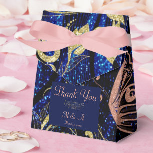 Royal Blue Gold Butterfly Wedding Zelt Favor Box Geschenkschachtel