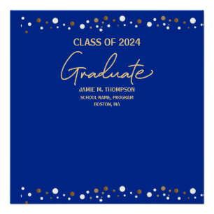 Royal Blue Gold Class von 2024 Custom Poster